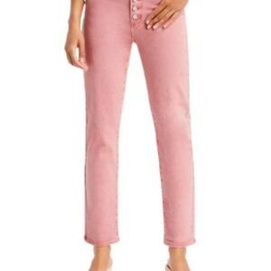 PAIGE Cindy Exposed Button Fly Straight Leg Jeans